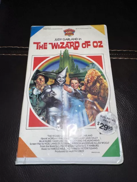 The Wizard Of Oz (Animated) With Case - Beta / Betamax - RARE 9