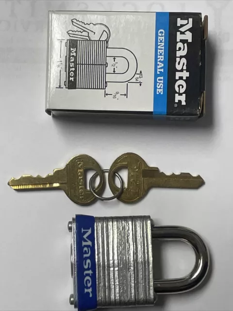 Master Lock Luggage Padlocks- New and in Original Boxes- (6) Keyed Alike 