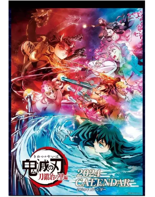 DEMON SLAYER 2024 Wall Calendar Monthly Flip Anime Character Kimetsu no