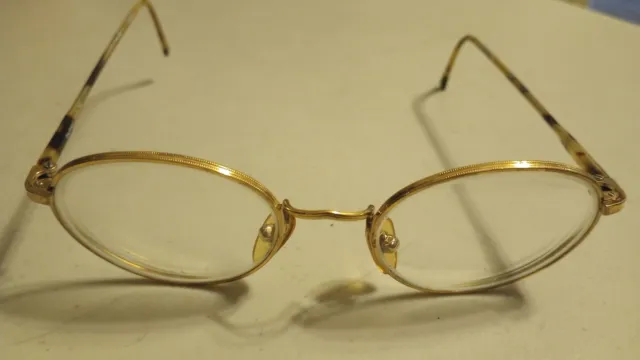 Byblos BY522 3001 Gold Oval Metal Eyeglasses Italy FRAMES ONLY 48[]20 140 VNTG