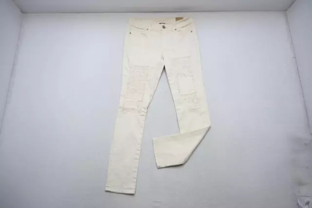 American Eagle Skinny Low Rise Jeans Stretch White Denim Womens Sz 8 x 31 NWT