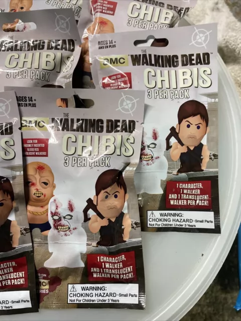 AMC The Walking Dead Chibis 3 Per Pack Lot Of 8 Sealed Packs 3