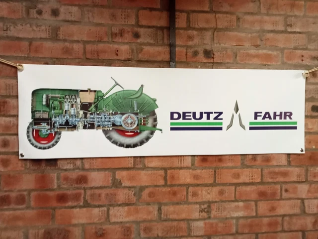 DEUTZ FAHR  45 TRACTOR   large pvc WORK SHOP BANNER garage man cave show banner