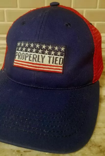 PROPERLY TIED - Mesh Snapback Trucker Hat Baseball Cap Patch