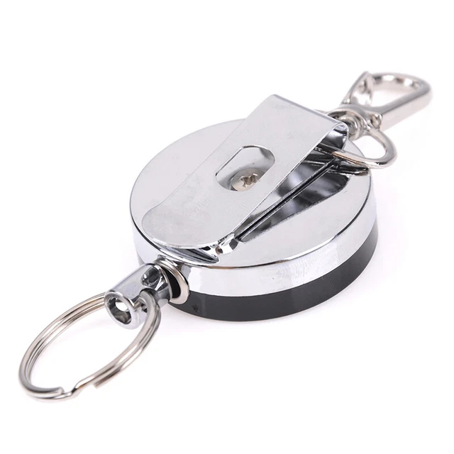 Resilience steel wire rope elastic keychain sporty retractable alarm keycha.ac
