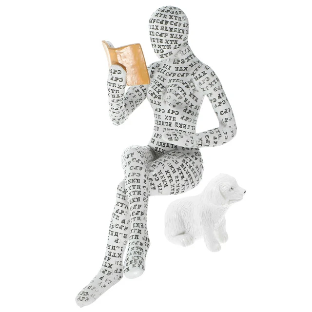 Figura da lettura donna figura da lettura ornamento figura scultura lettore resina