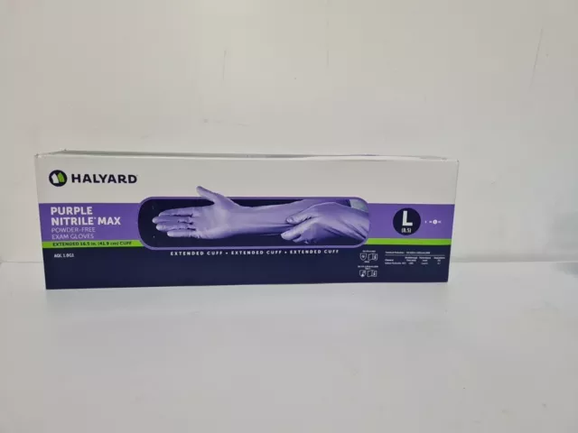 Halyard Xtra Purple Nitrile Disposable Gloves (Box of 50) Size L