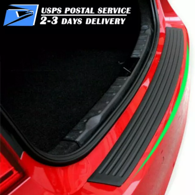 Universal 4D Rubber Fiber Car Rear Bumper Trunk Tail Lip Protect Decal Sticker