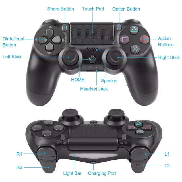 For PS4 Playstation 4 Controller Dual Shock Wireless Gamepad w/ Touch Plate AU 3