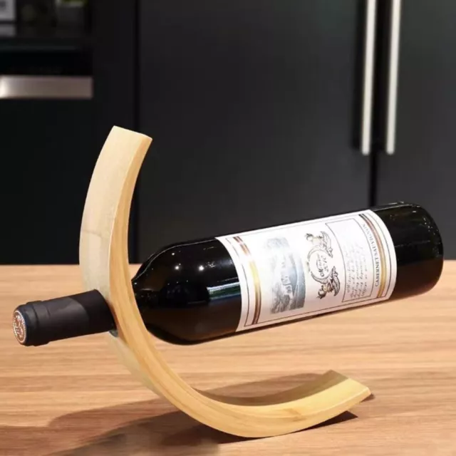 Creative Balance Red Wine Rack Wooden Whisky Bottle Holder Cabinet Bar Display