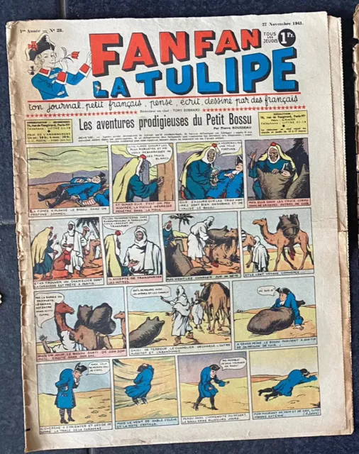 lot Revue bd fanfan la tulipe numéro 28 - 1941- le petit bossu Pierre Rousseau