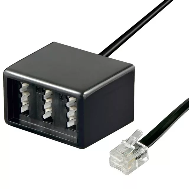 Telefon Fax Adapter Kabel RJ11 Stecker auf 1x TAE-F 2x TAE-N Buchse Kupplung