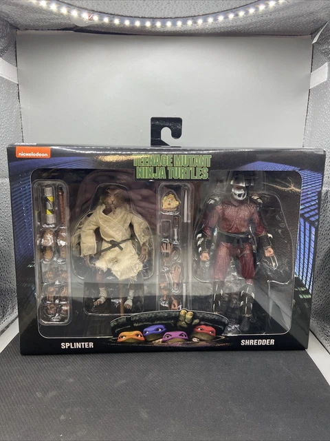 NECA TMNT Movie SPLINTER and SHREDDER - TEENAGE MUTANT NINJA TURTLES NEW #F3