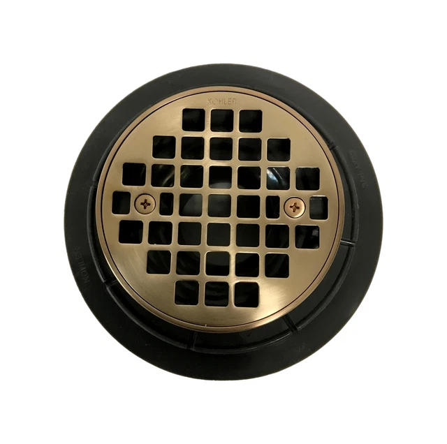 Kohler 9135-BV Redondo Cuadrícula Ducha Desagüe En Cepillado Acabado en Bronce