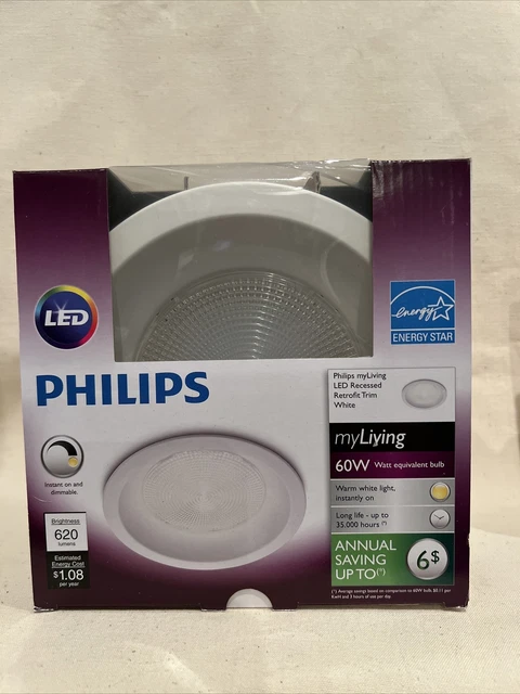 Philips 591020049 Myliving Led Recessed Retrofit Trim In White