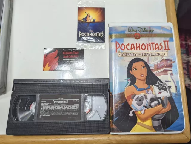 Disney Pocahontas II Journey To A New World VHS Gold Tested New Promo Cards