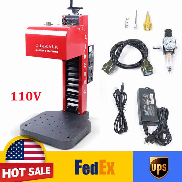Pneumatic Dot Peen Marking Machine Metal Label Chassis Number Engraving Printer