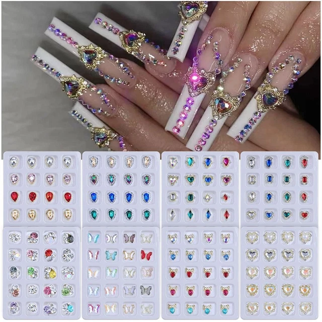 Aleación de uñas de circón decoraciones uñas diamante uñas piezas de arte