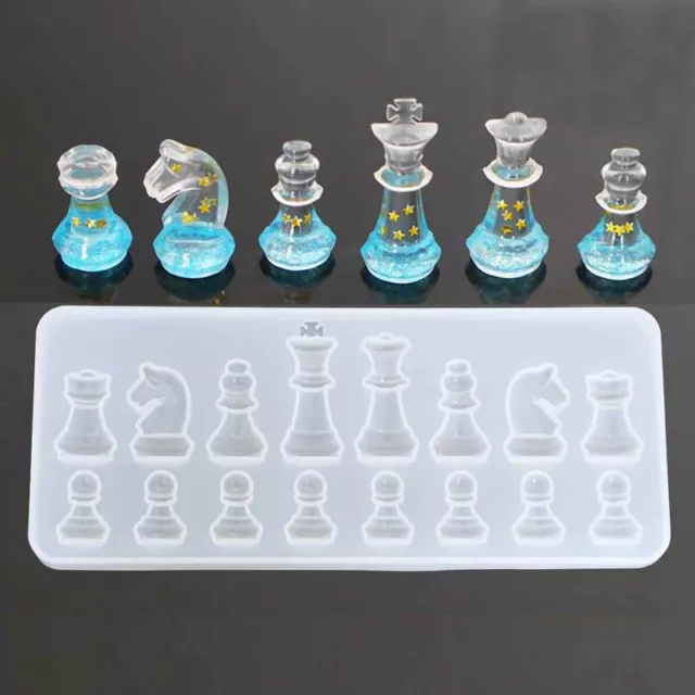 Kristall Schach Silikon Anhänger Schmuck Form Harz Epoxy Gießen Form Handwerk