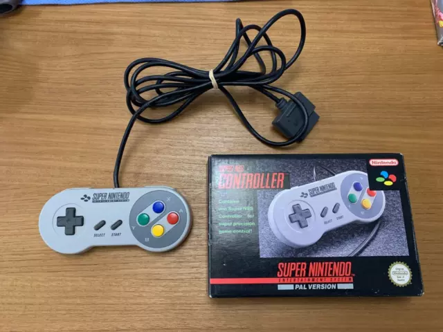 Super Nintendo (SNES) - Controller Only + Box - Tested Working - Genuine