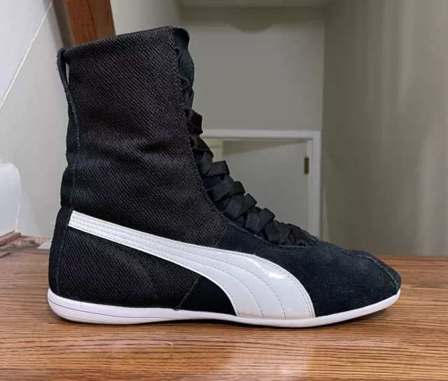 Puma Eskiva Hi Top Sneaker Black White Women Size US 8.5 EU 39 UK6 Art 361024-01