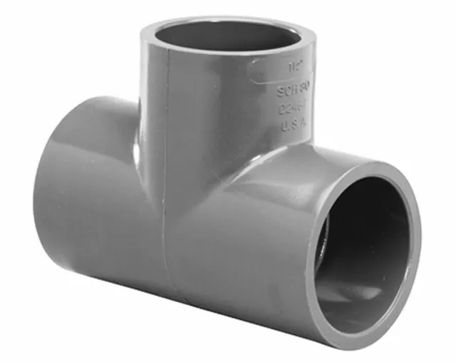 2 pcs PVC Sch80 1-1/4" Tee plumbing fittings Made USA NEW LOT of 2