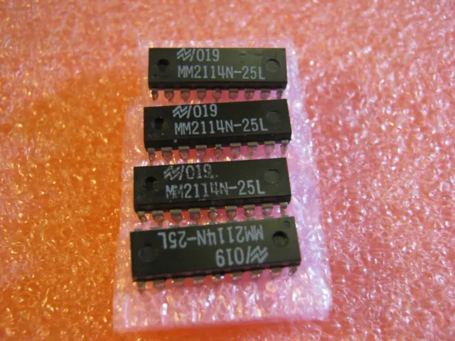 MM2114N-25L Lot of 4 NOS from National Semiconductor