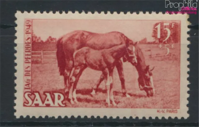 Briefmarken Saarland 1949 Mi 265 postfrisch Pferde (9762218