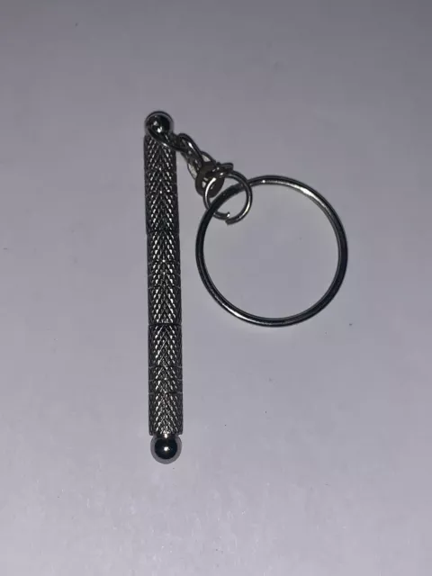 Silver Mini Double Ended Flathead Tork Screwdriver Tool Keychain