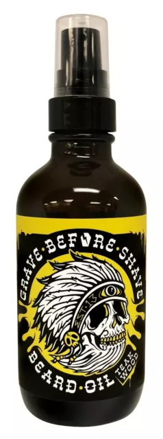 Grave Before Shave Beard Oil (Teakwood Blend) 4 Oz. Bottle