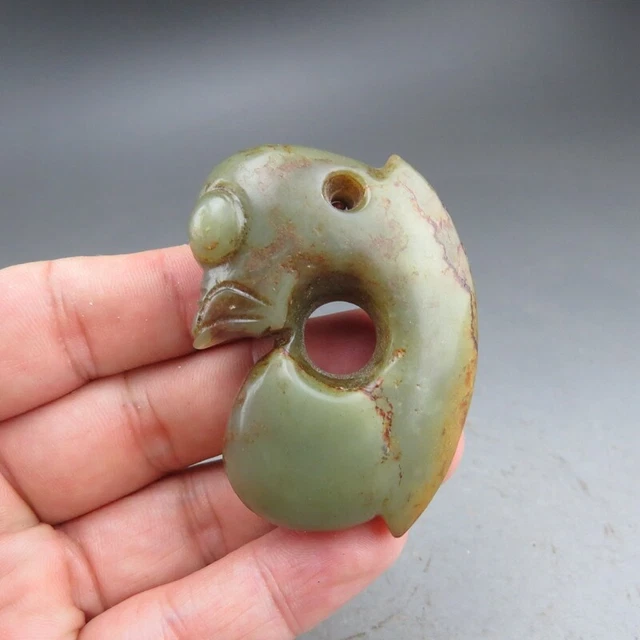 China,liaoning,jade,hongshan culture,hetian jade,pig dragon,pendant K806