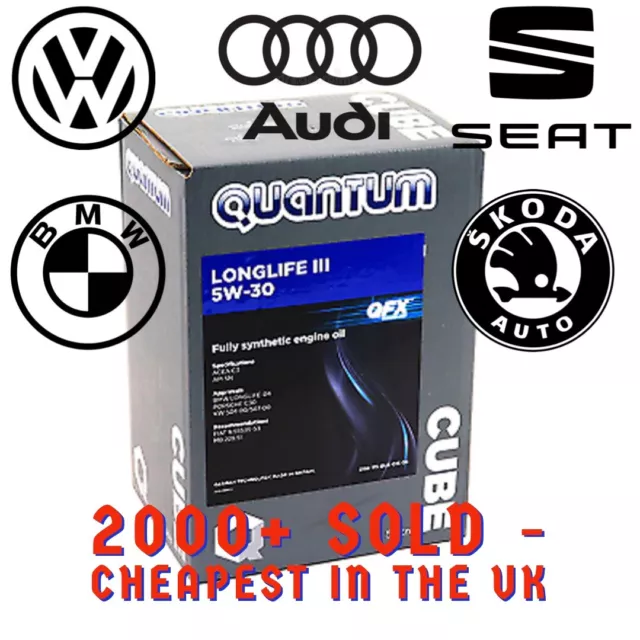 QUANTUM LONGLIFE 3 5W-30 Fully Synthetic Engine Oil 4x 5 Litre Bottles 20  Litres £120.99 - PicClick UK