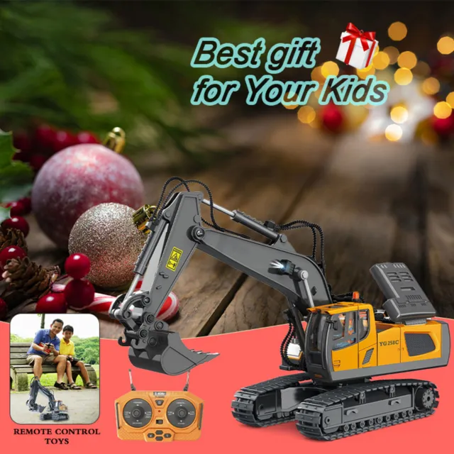 Remote Control Car Truck Toy Excavator RC Tractor Bulldozer Crawler Digger 1/20