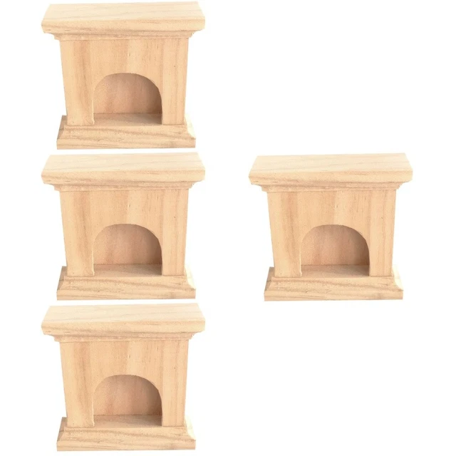 4 PIEZAS chimenea de simulación creativa hágalo usted mismo modelo juguete decoración chimenea