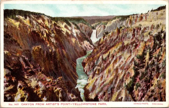 Postcard~Yellowstone  Park~Canyon From Artist's Point~Haynes 148