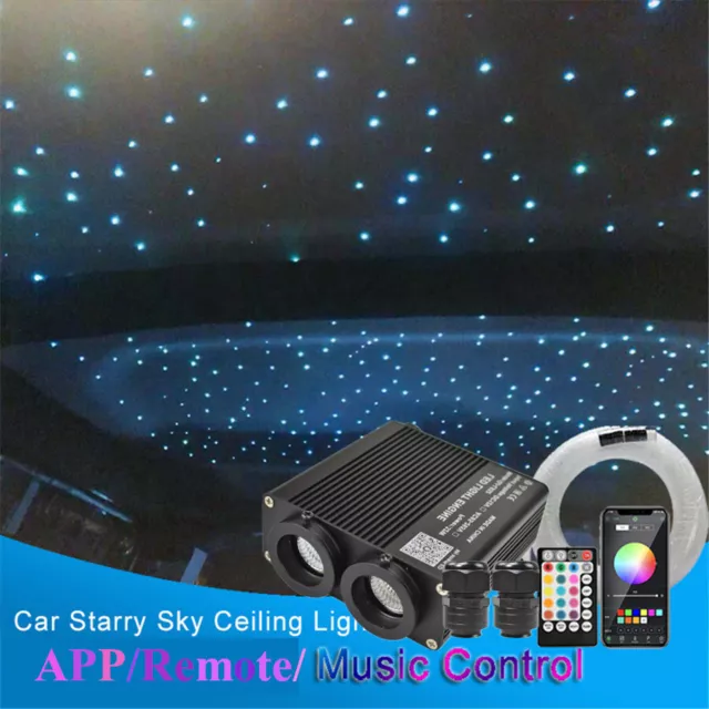 32W Dual Head Fiber Optic Star ceiling lights kit Bluetooth APP Smart Control