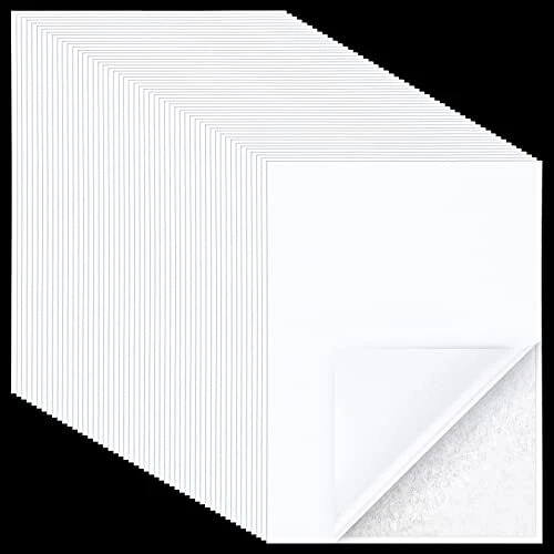 50 Pieces Double Sided Adhesive Sheets White Double Sided Tape Sheets Clear S...