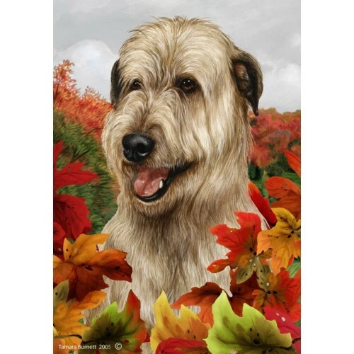 Fall Garden Flag (TB) - Wheaten Irish Wolfhound 133301