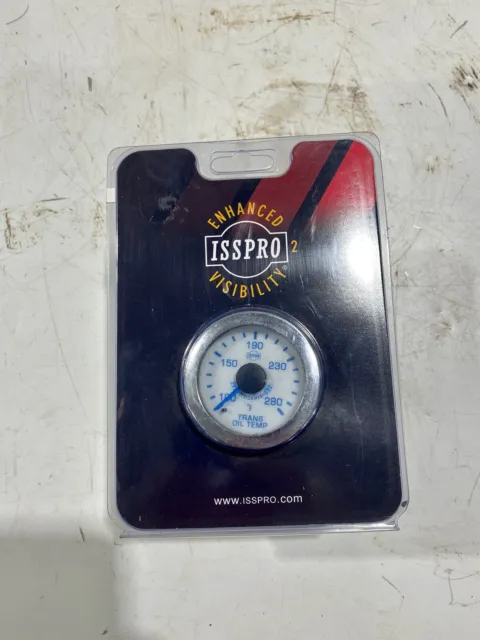 Isspro R13599 EV2 Transmission Temperature Gauge 100-280F, White Dial, 2-1/16In