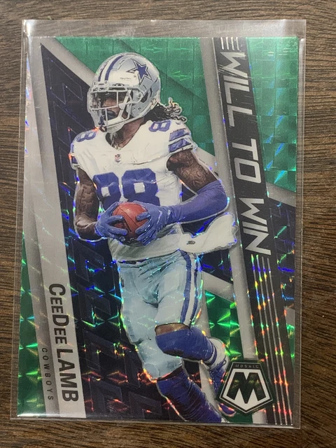 2022 Panini Mosaic - Will to Win Green Mosaic Prizm #WW-18 CeeDee Lamb
