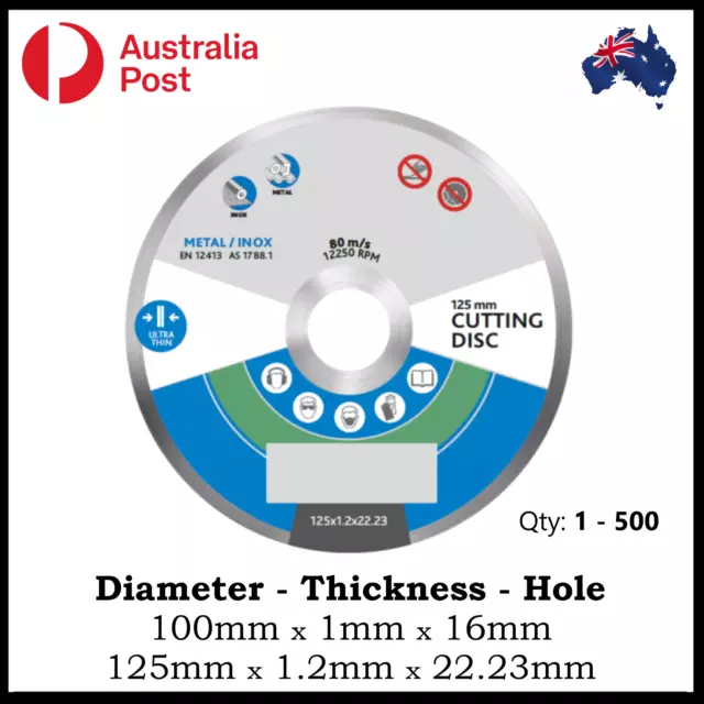 Cutting Disc s Thin 100mm 125mm 4" 5" Angle Angel Grinder Stainless Inox Metal