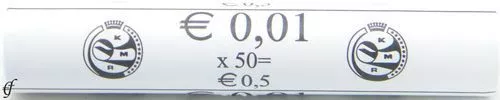 Belgien Rolle 1 Cent 2010 mit 50 Münzen prägefrisch