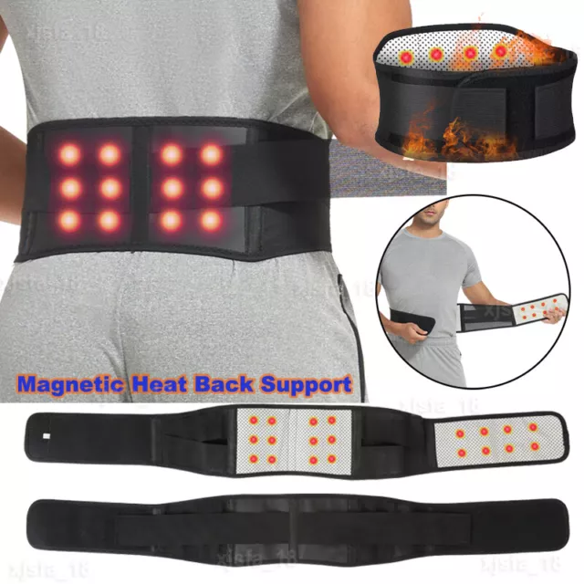 Back Support Brace Belt Lumbar Lower Waist Magnetic Heat Pain Relief Men & Women