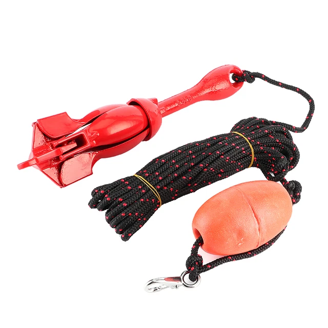 Foldable Anchors Kit 3.5lb/1.5kg Red Universal Stainless Steel Grapnel Fo UK AUS