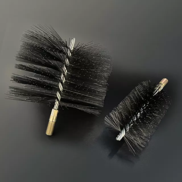 2X Round Chimney Flue Cleaning Brush Steel Wire brush Sweep Fireplace Tool 2