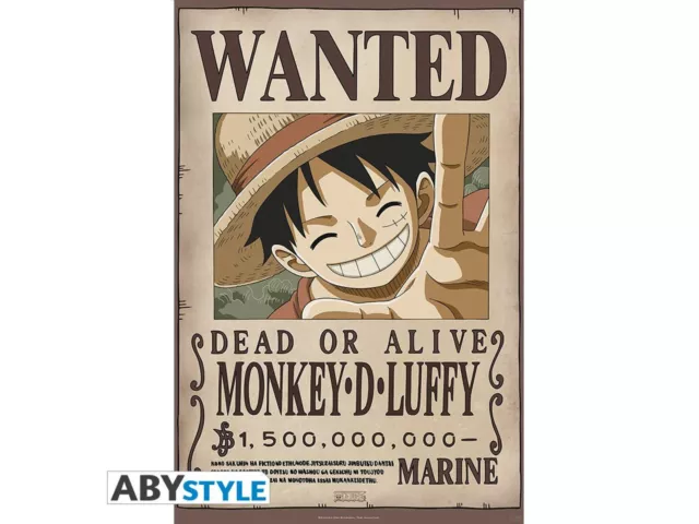 Poster - One Piece - Wanted Luffy new 2 - 91.5 x 61 cm - ABYstyle