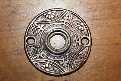 Victorian Antique Ornate Cast Bronze Doorknob Rosette Escutcheon EE-20