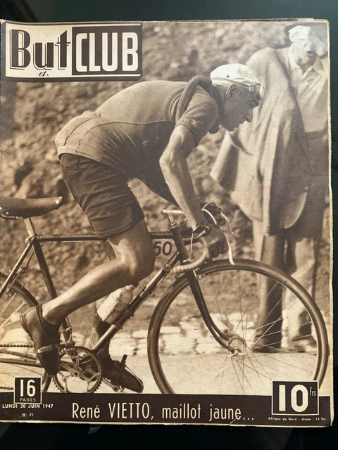 BUT ET CLUB 30 06 1947 Tour De France Ren Vietto Maillot Jaune EUR 6 but-et-club-30-06-1947-tour-de-france-ren-vietto-maillot-jaune-eur-6