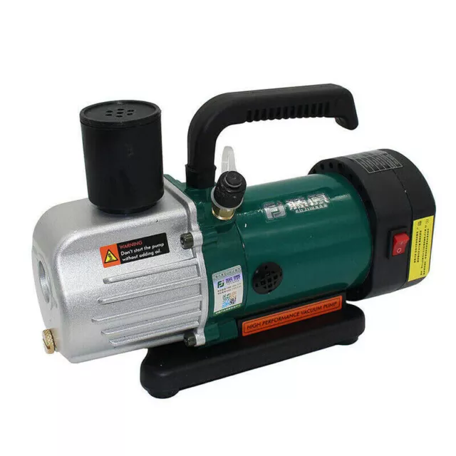 Rotary Vane Vacuum Pump Single Stage 3.6CFM 1/5HP Refrigeration Maintenance 220V