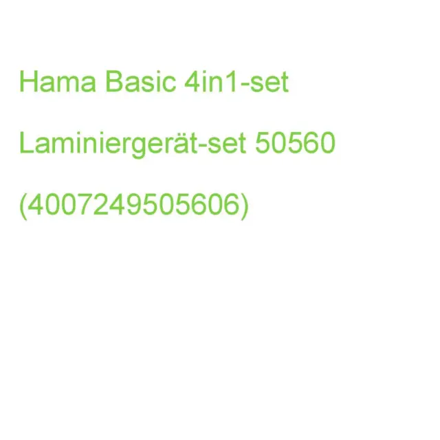 Hama Basic 4in1-set Laminiergerät-set Bis Din A4 00050560 (4007249505606)
